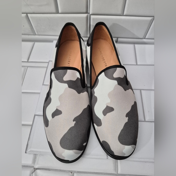 Duke & Dexter Mens Gray White Camo Print Slip On Loafer Size 9ConditionExc